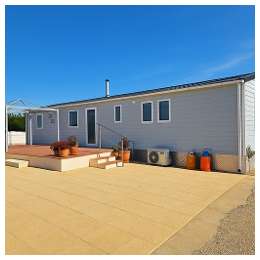 Outside of themobile home