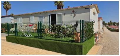 Outside of the mobile home