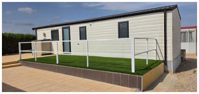 Outside of the mobile home
