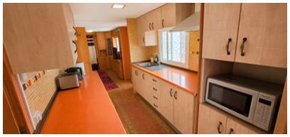 Kitchen as seen from master bedroom door