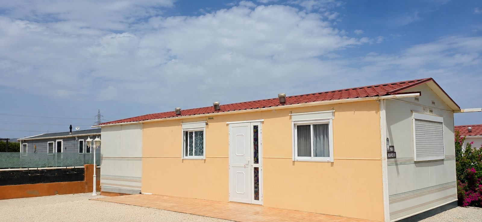 Outside of the mobile home