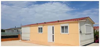 Outside of the mobile home