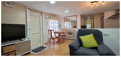Living area into kitchen